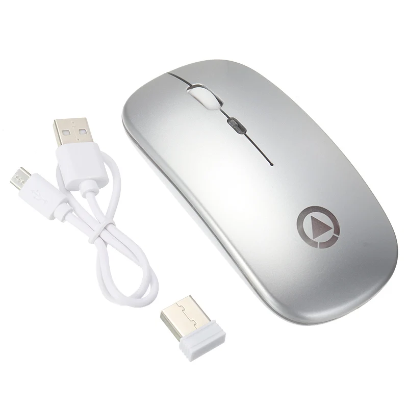 

POHIKS 2.4Ghz Silent Rechargeable Wireless Mouse 1600 DPI USB Optical Home Office Computer Mice For PC Laptop