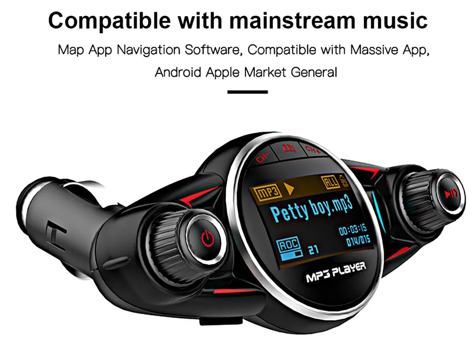BT08 беспроводной Bluetooth Автомобильный mp3 плеер fm-передатчик AUX аудио приемник TF USB Flash музыкальные плееры двойной USB зарядное устройство