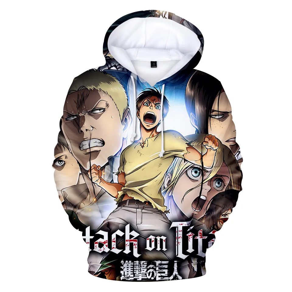

3 To 16 Years Kids Hoodies 3D Attack On Titan Hoodie Sweatshirt Boys/Girls Harajuku Long Sleeve pullover Coat Children Clothes