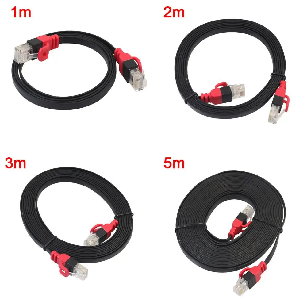 1 м/2 м RJ45 CAT6 Ethernet сетевой LAN кабель Плоский UTP патч-маршрутизатор для ПК ноутбука