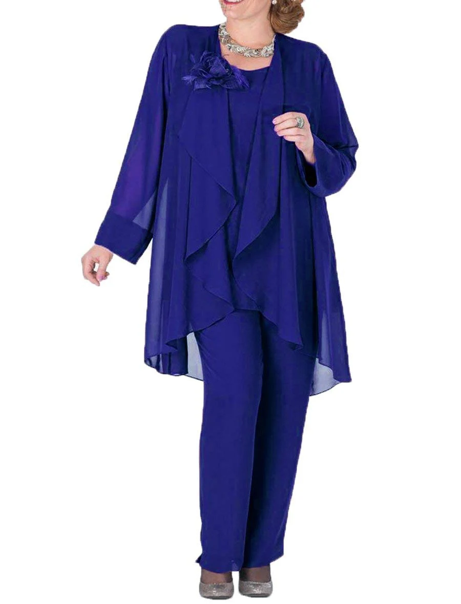 Женское шифоновое платье для матери невесты комплект из трех предметов с жакетом