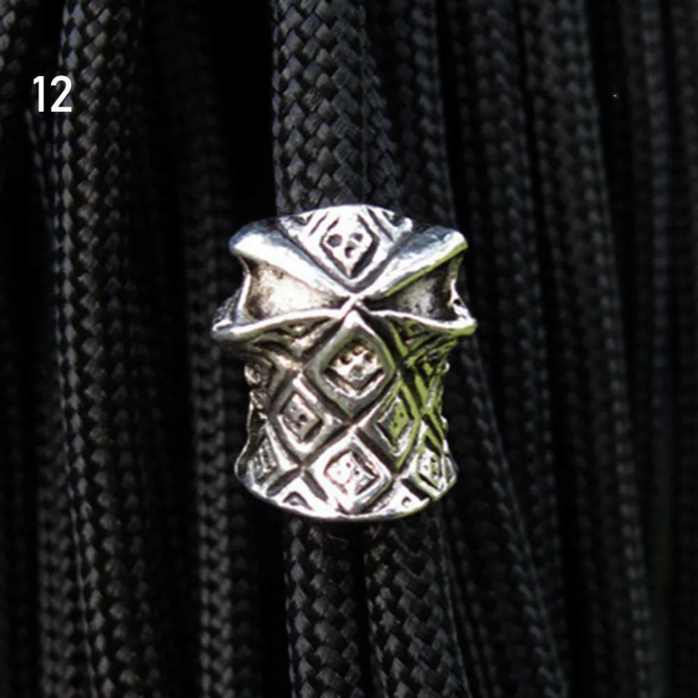 Style 12 1 шт. сплав серебро/золото 16 стиль нож шнур бусы на веревочке Шарм металлический череп браслет DIY кулон браслет украшение аксессуар - Цвет: Style 12
