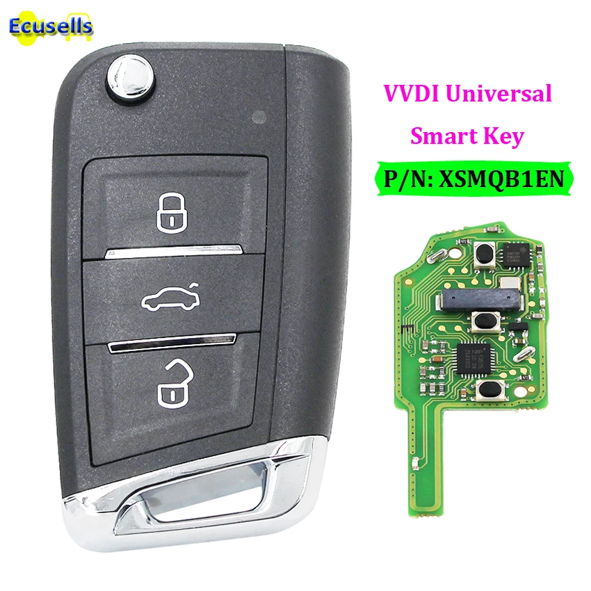 XHORSE VVDI Универсальные пульты умный ключ с функцией приближения PN: XSMQB1EN английская
