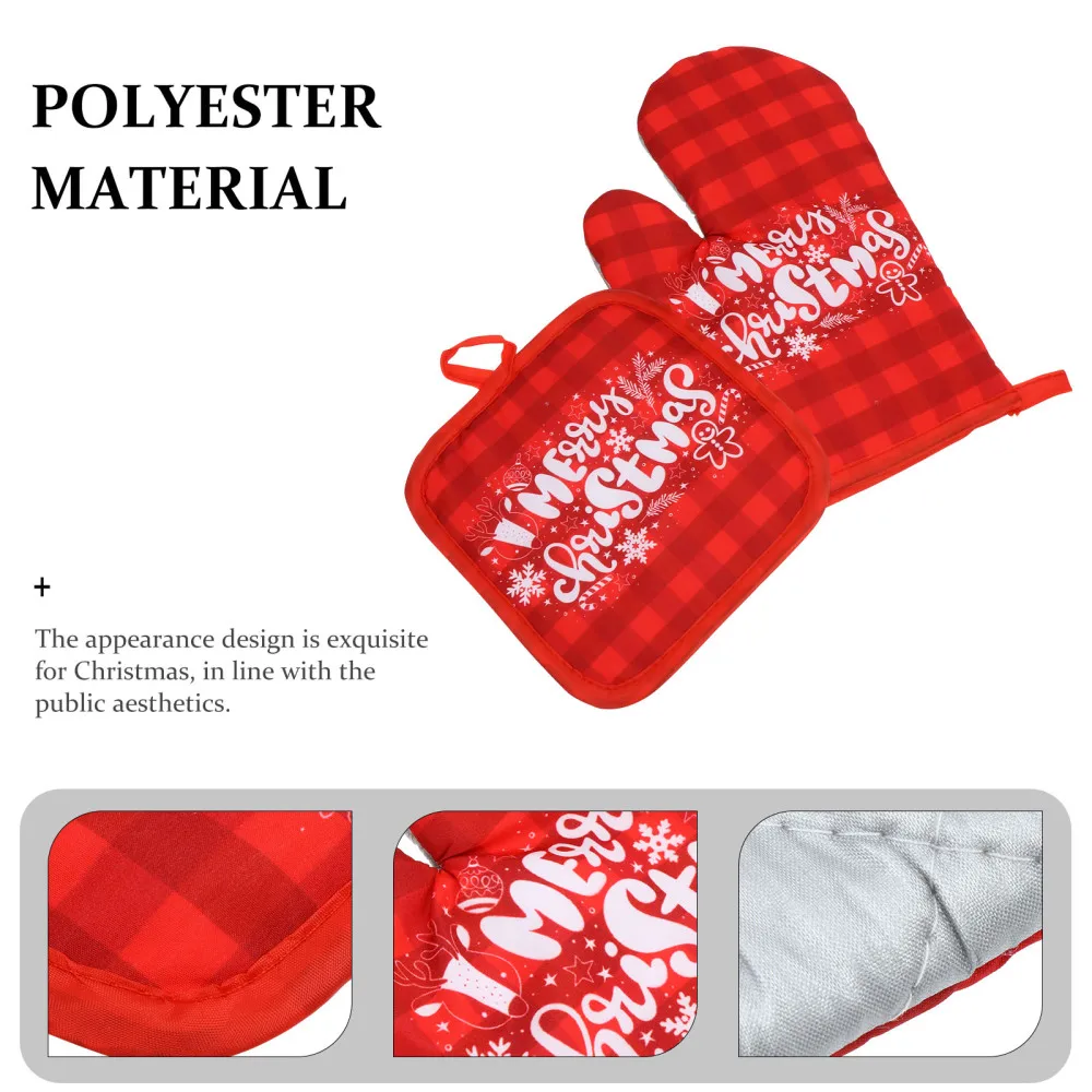 2 комплекта рождественских ковриков для микроволновой печи с теплоизоляцией