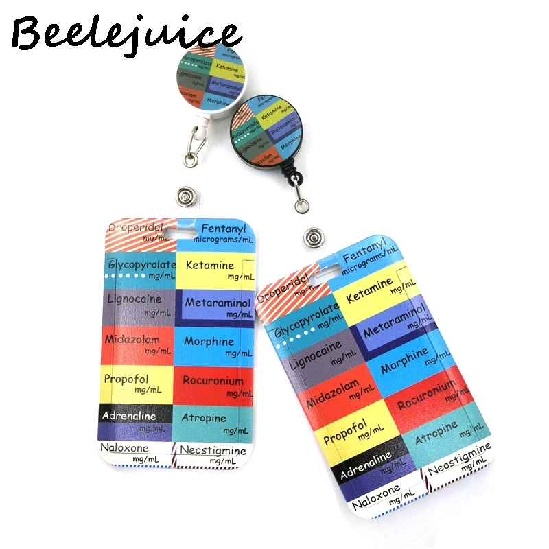 Medical Doctor Nurse Credit Card Cover Lanyard Bags Retractable Badge Student Nurse Exhibition Name Clips Card ID Card Holder