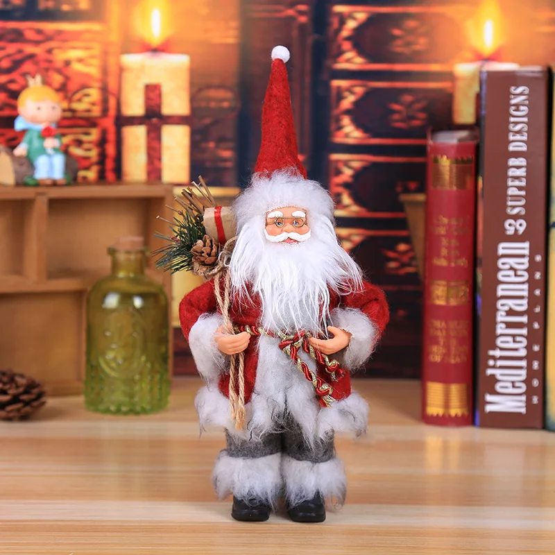12x30 cm Новогодний подарок новые рождественские украшения 30 см кукла Санта Клауса Рождественский подарок плюшевая игрушка Санта Клаус украшения Рождественский кулон - Цвет: 12x30 cm