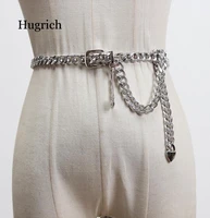 2021 new metal pendant waist chain women casual elegant pin buckle chain female corset belt tide