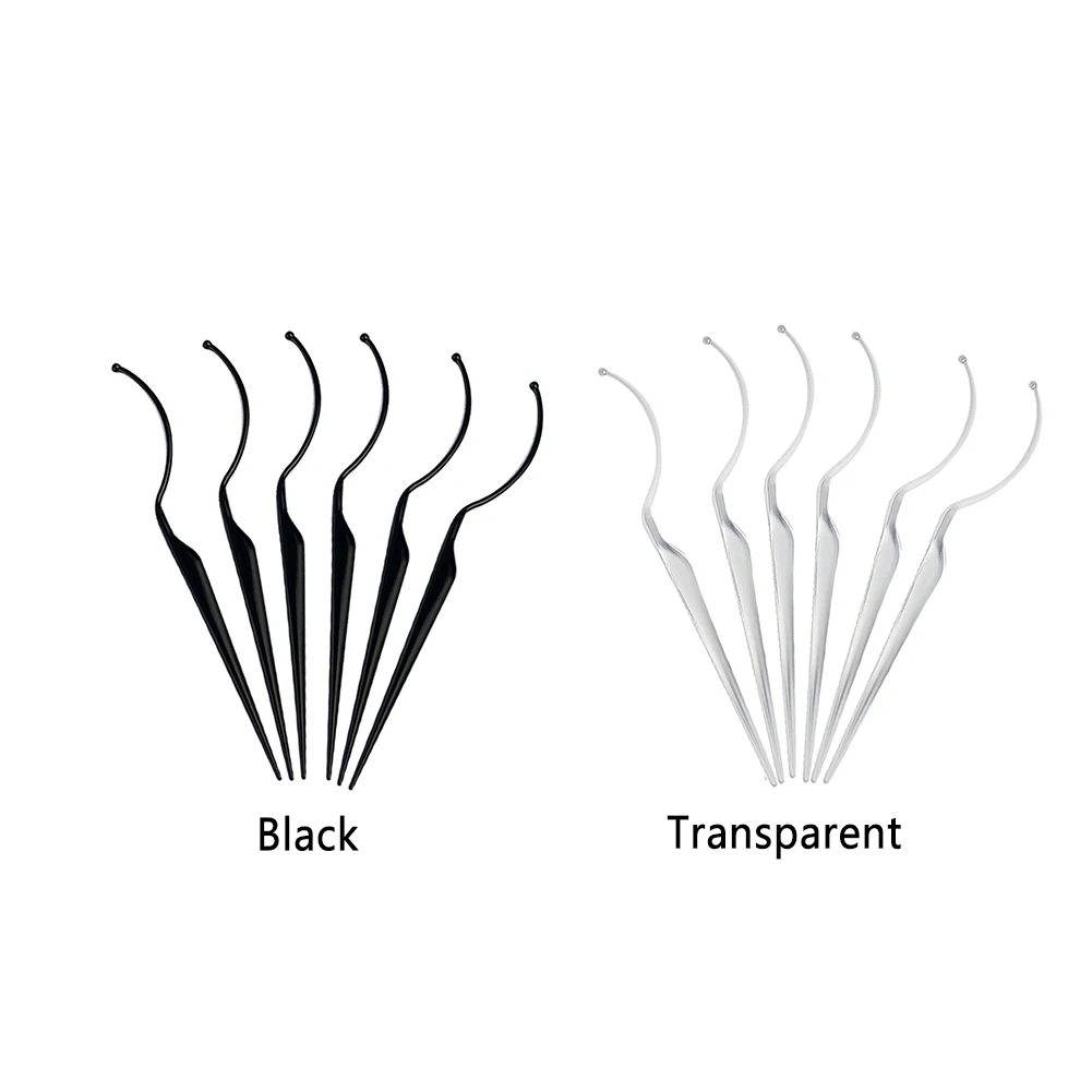 

6pcs Extension Wear Customer Try It On False Eyelashes Plastic Magnetic Display Stick Makeup Cosmetic Tools Grafting Practical