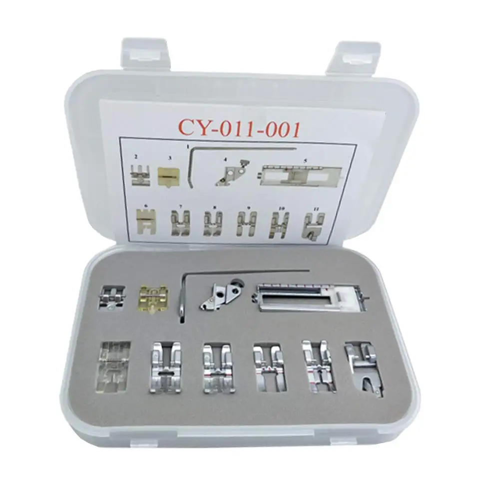 11 шт. набор# CY-011-001 оснастки на прижимной лапки/ноги подходят для Pfaff 1000-7570 с IDT ходьба Ноги Швейные аксессуары