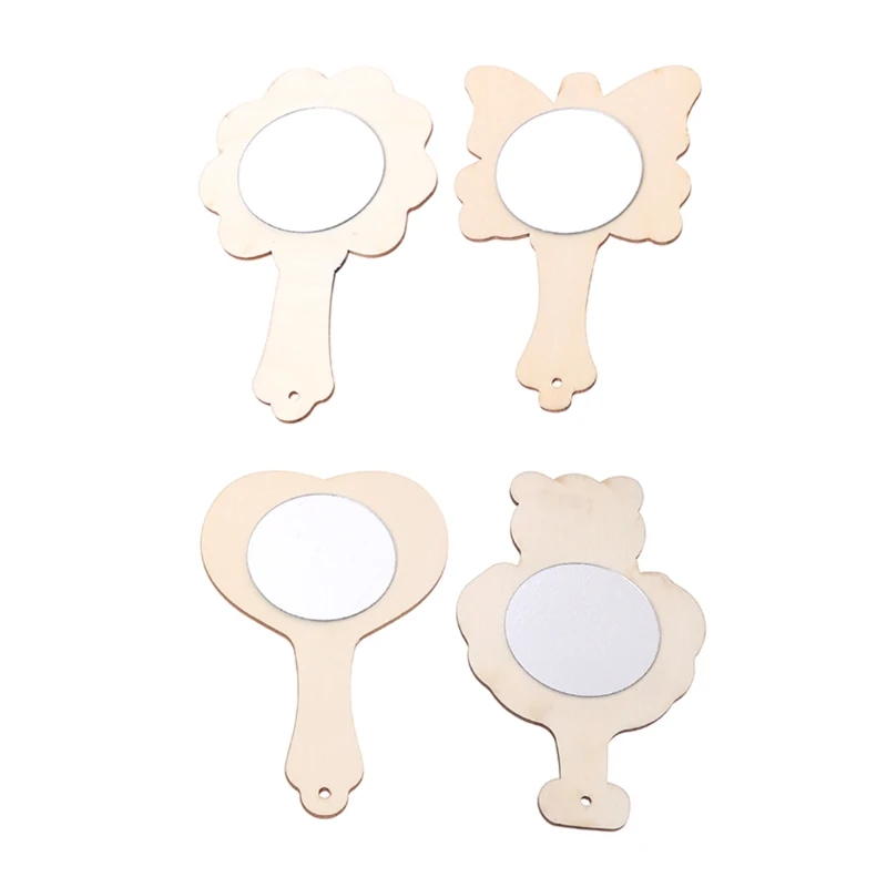 Сделай Сам белая деревянная форма зеркальная картина ручная работа детские