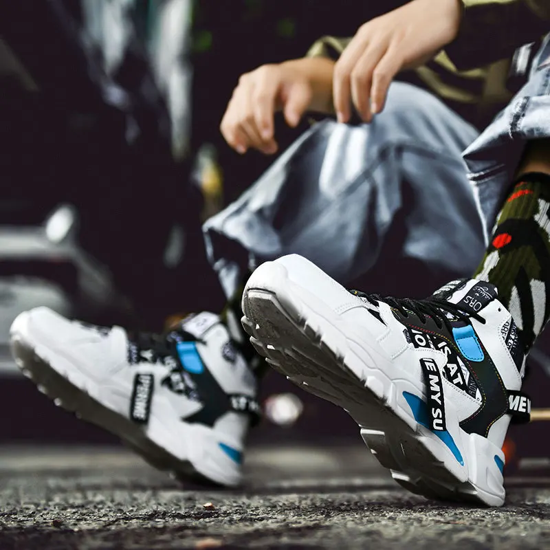 

2020 men's new breathable thick-soled running shoes lovers trend casual mesh lightweight wear-resistant sports shoes