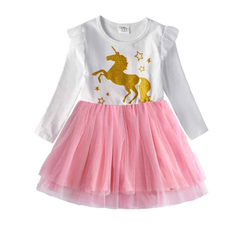 VIKITA Girls Princess Dress for Kids Baby Tutu Dresses Children Party Gown Christmas Clothes Vestidos | Детская одежда и обувь