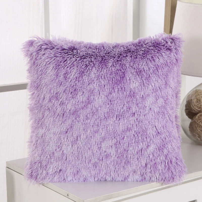 Мягкий меховой плюшевый чехол для подушки наволочка домашний декор наволочки