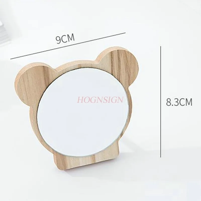 Маленькое зеркало настольное для макияжа милое туалетное портативное мини