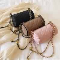 womens fashion casual solid color nylon material crossbody shoulder bags cylinder mobile cosmetic storage messenger handbags