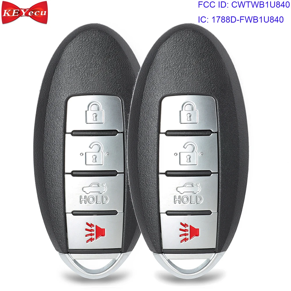 KEYECU 2шт для Nissan Sentra Versa Leaf 2013 2014 2015 2016 2017 умный пульт дистанционного управления