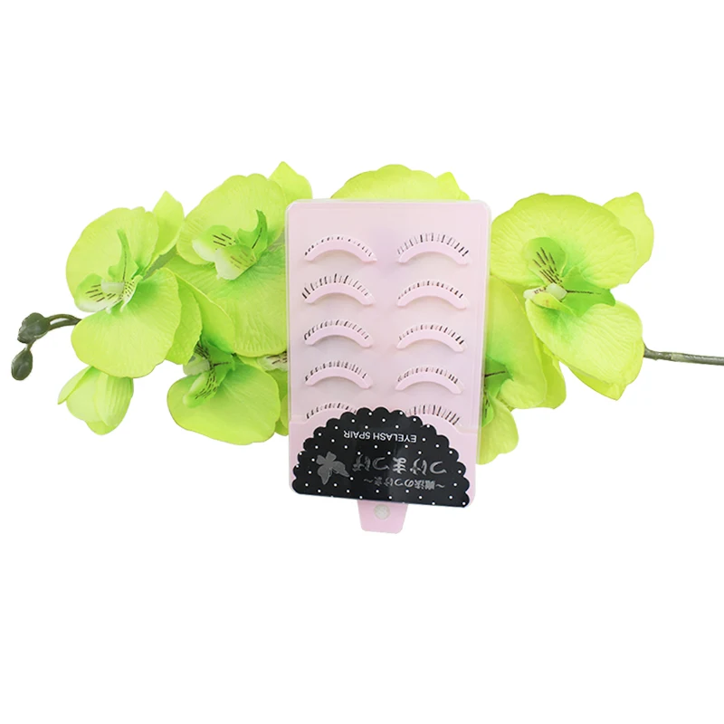 Накладные черные ресницы 5 пар натуральные нижние под дном инструменты для