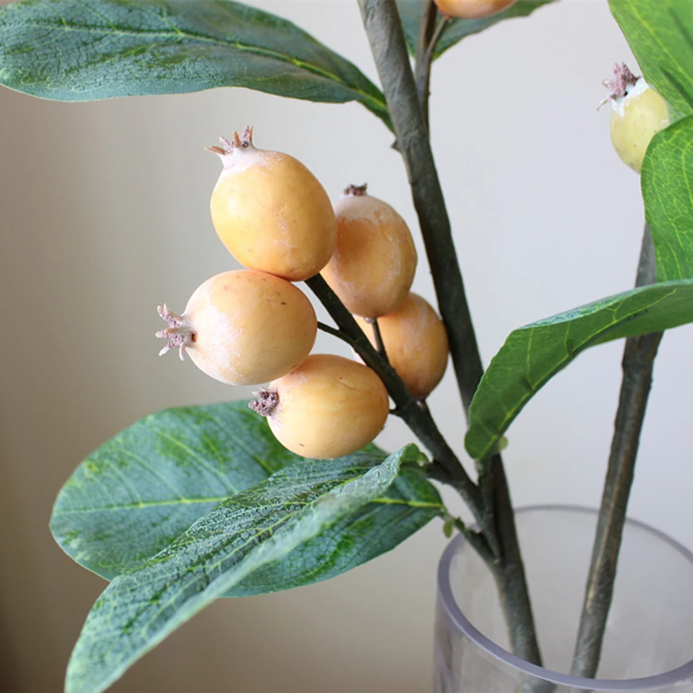 Фрукт локвы искусственный цветок фруктовая ветка цветочный орнамент дерево