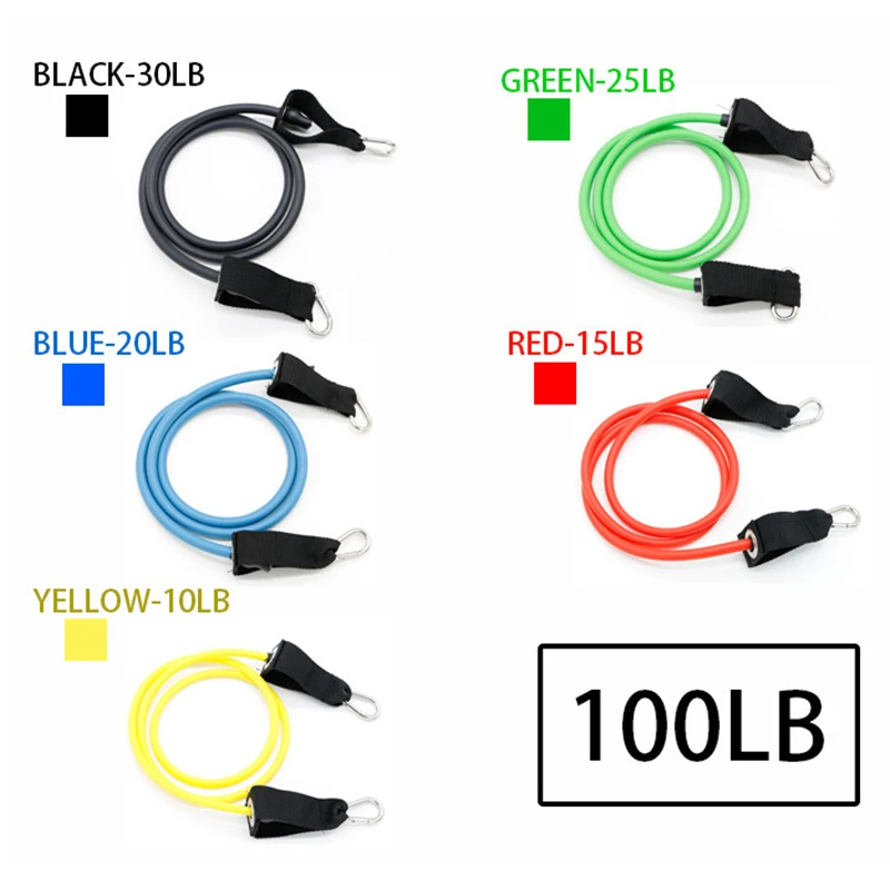 11 Pcs/Set Latex Resistance Bands Rubber Crossfit Training Tubes Pull Rope Expander Yoga Exercise Fitness Elastic Workout | Спорт и