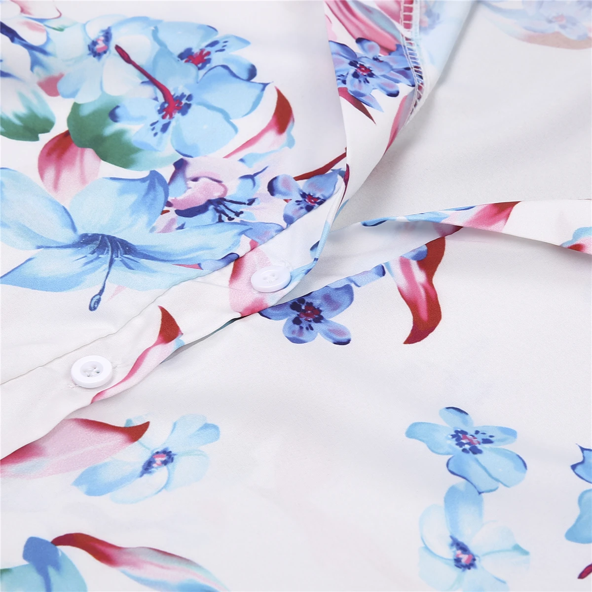 Women Half Sleeve Floral Loose Blouses Summer Casual Tops Female Shirt OL Ladies Button Blouse Streetwear Woman Clothes