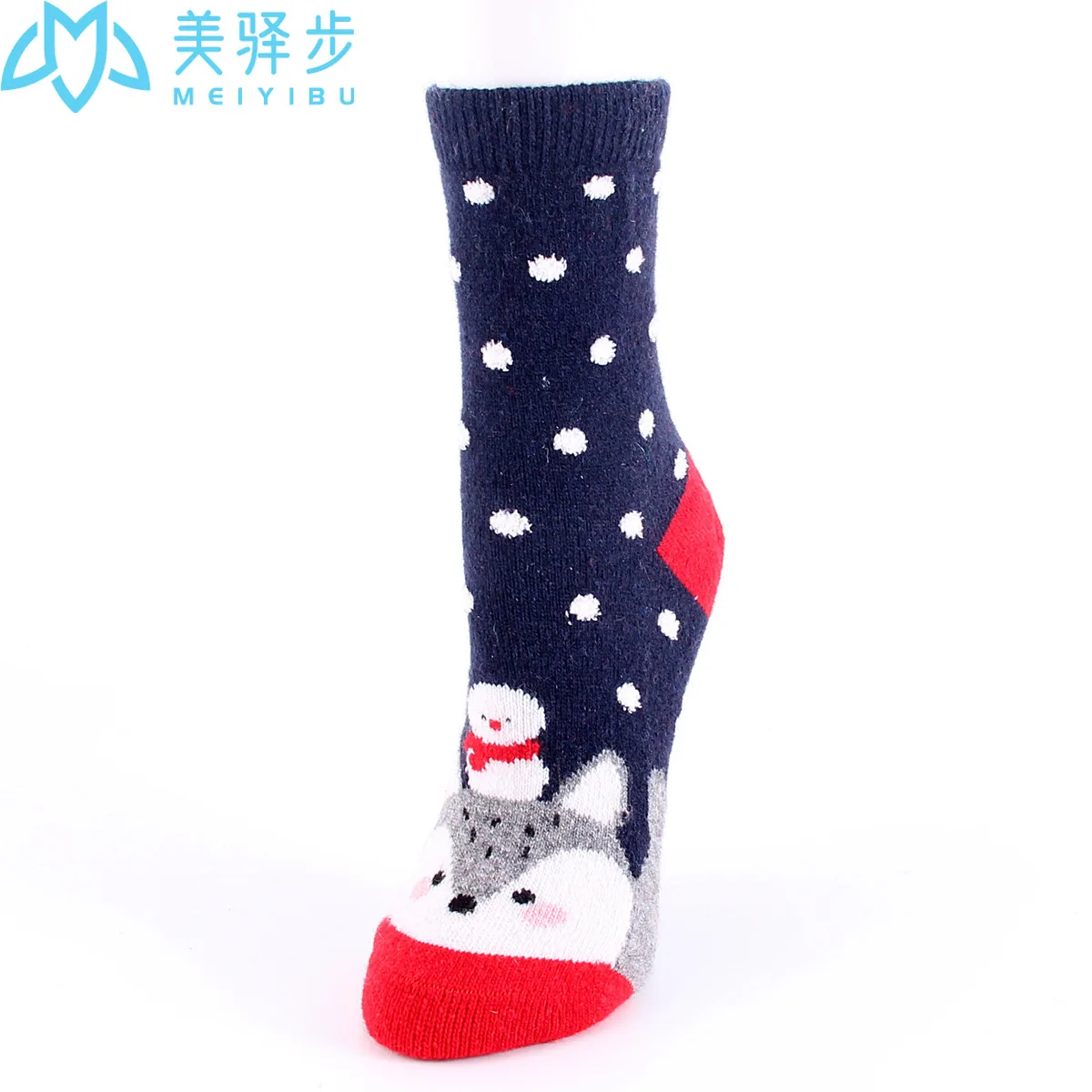12 Pairs Per Set Winter Christmas Wool Socks Thickened Warm Elk Holiday Socks Hot Selling Soft Wool Socks