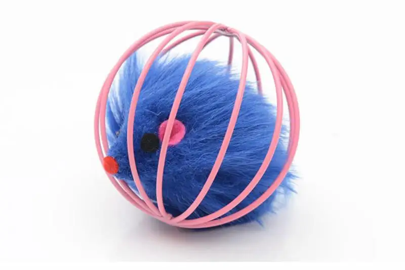 1 шт. кошка игрушка вертушка железная клетка игрушечная плюшевая мышь мышки с