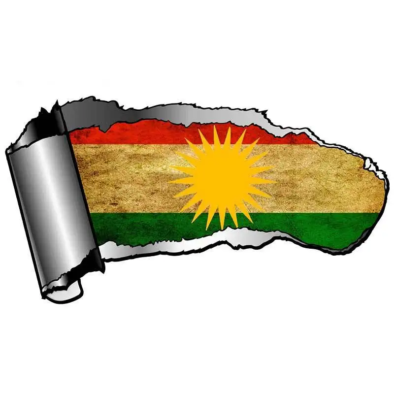 

Interesting 3D Kurdistan National Flag Motif Car Sticker Decals Car Styling PVC 13cm X 6cm Vinyl Motorcycl Accessories