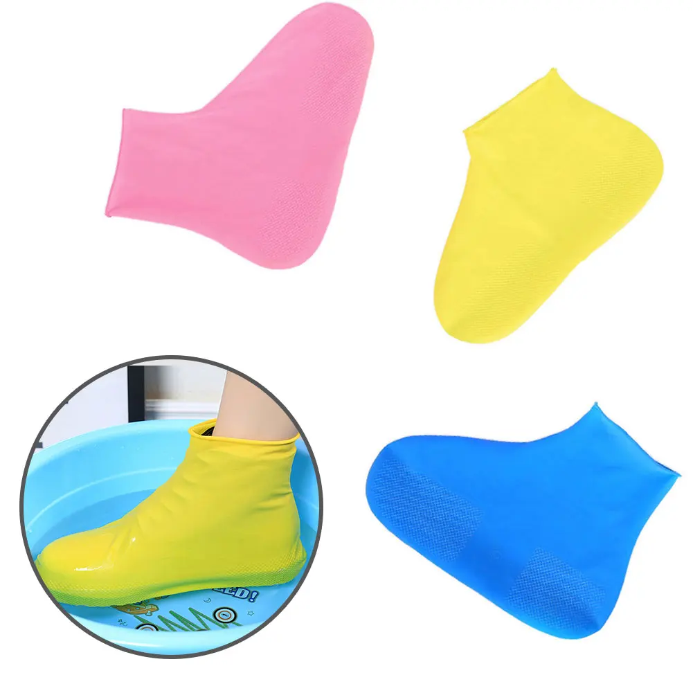 

New Waterproof Rain Shoes Covers All Seasons Slip-resistant Rubber Rain Boot Overshoes Men And Women Shoes Accessories