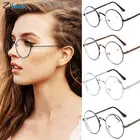Женские и мужские очки для близорукости, круглые металлические очки в стиле ретро для близорукости, прозрачные очки для близорукости