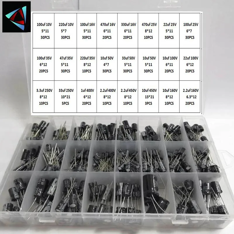 10V10UF 160V2.2UF 478 шт./лот 1 мкФ Ф 470 24 значения алюминиевые электролитические