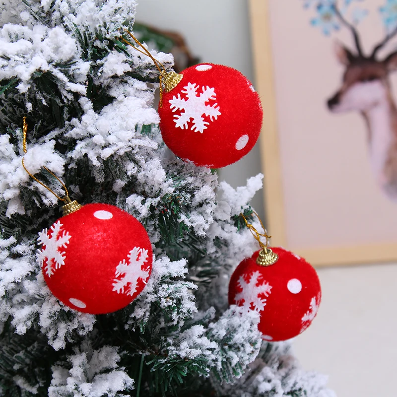 Рождественская елка украшения красный снежок фетровая ткань Рождественский шар