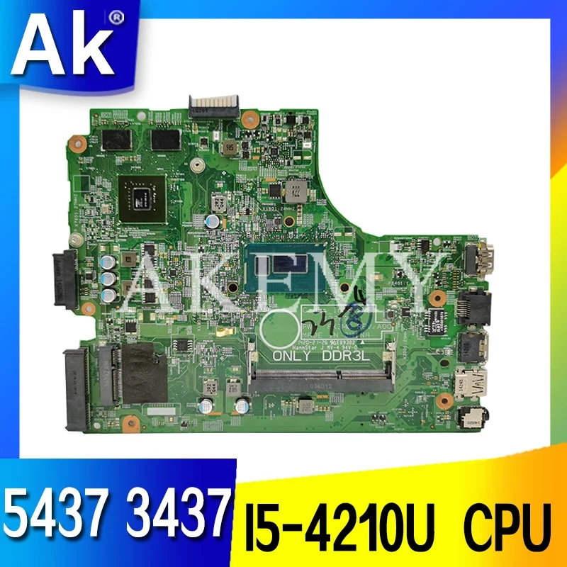 Laptop motherboard For DELL Inspiron 14R 3437 5437 I5 4210U Mainboard 12314 1 CN 0YFVC4 SR170 N14P GV2 S A2|Материнские платы для