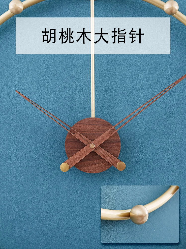 Большие настенные часы в Испании из чистой меди золотистые металлические