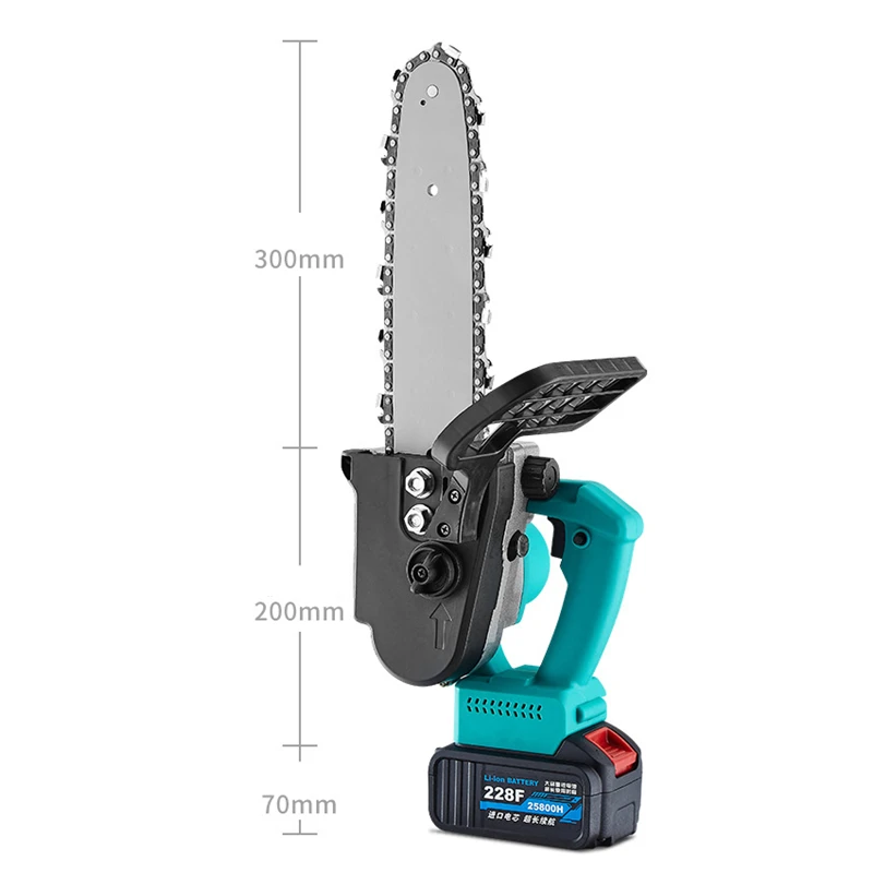 

10 inch Cordless Electric-Chain-saw Woodworking with 188F Lithium Battery Rechargeable Portable Mini Pruning Shears Garden Tools