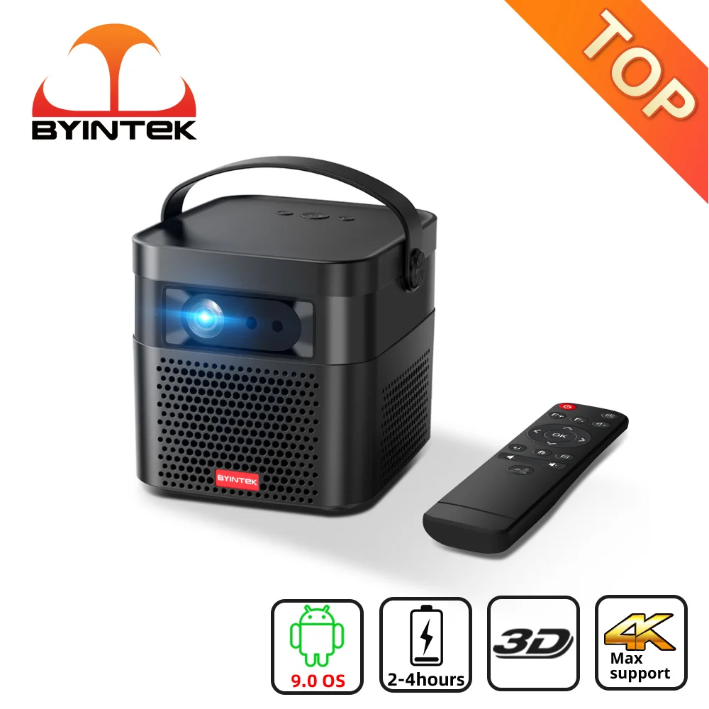 

BYINTEK U70 Smart 3D TV 300inch Android WiFi Portable 1080P LED DLP Mini Projector Full HD For 4K Cinema Smartphone with Battery