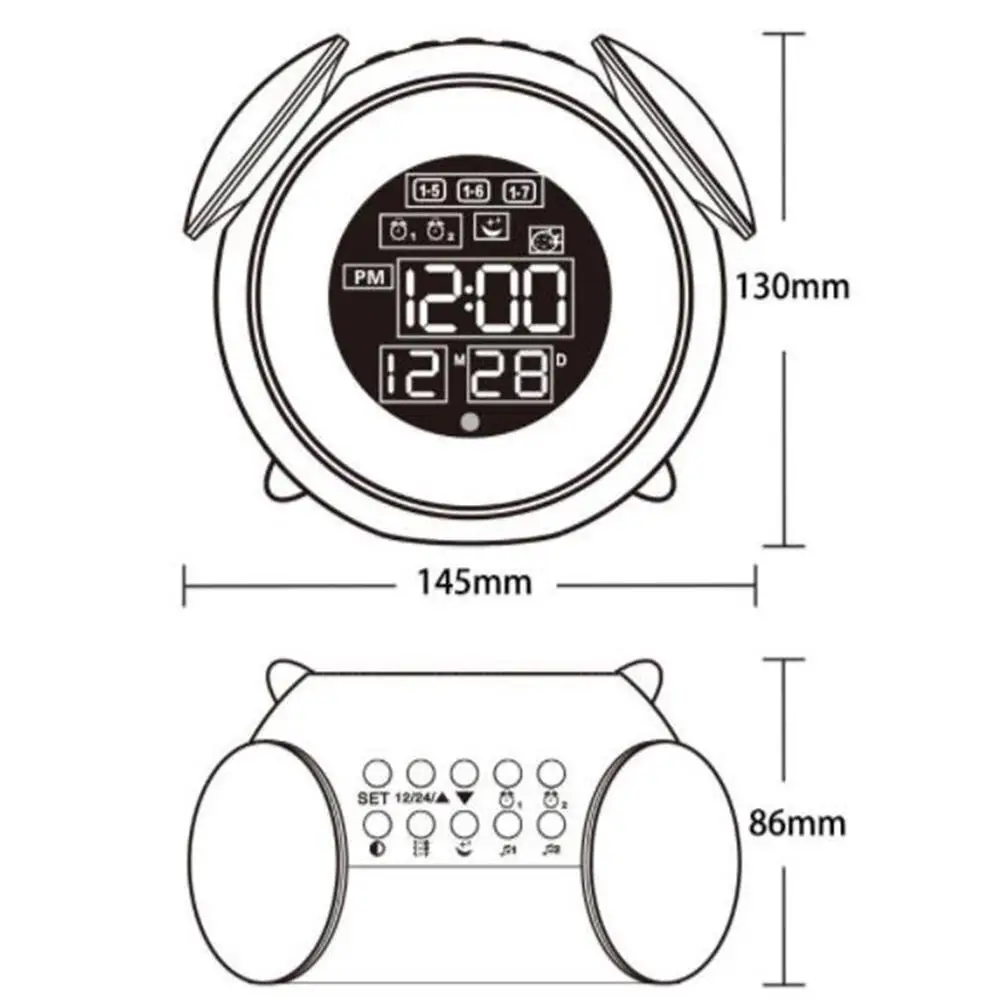 Музыкальный светодиодный Будильник детский будильник ночсветильник звуковой