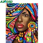 Картина AZQSD по номерам Африканская женщина Arcylic Раскраска по номерам портрет настенная живопись набор холст DIY домашний декор
