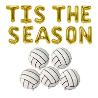 tis the season banner mylar foil balloon physical education volleyball decorations sport opening party supplies