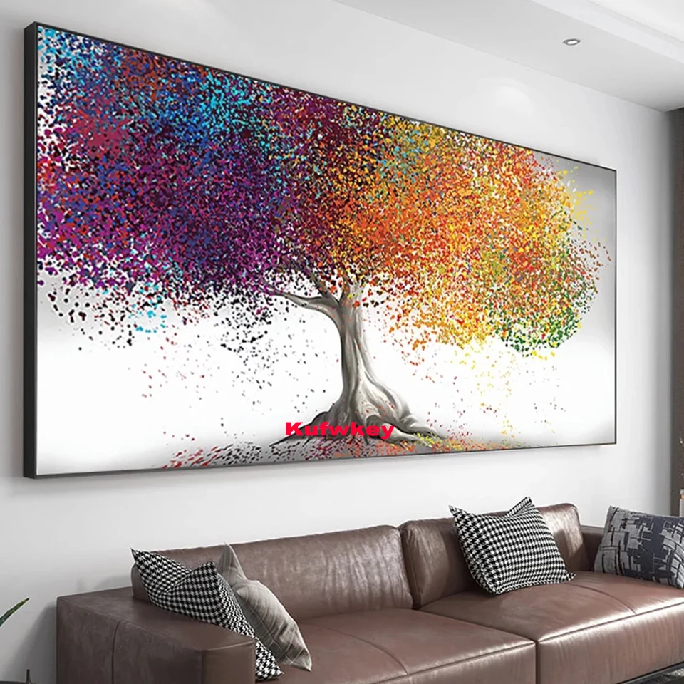 

Large Size Diamond Painting 5D DIY "Gold Tree"Cross Stitch Full Square Round Embroidery Colorful Handmade Big Size Home Decor