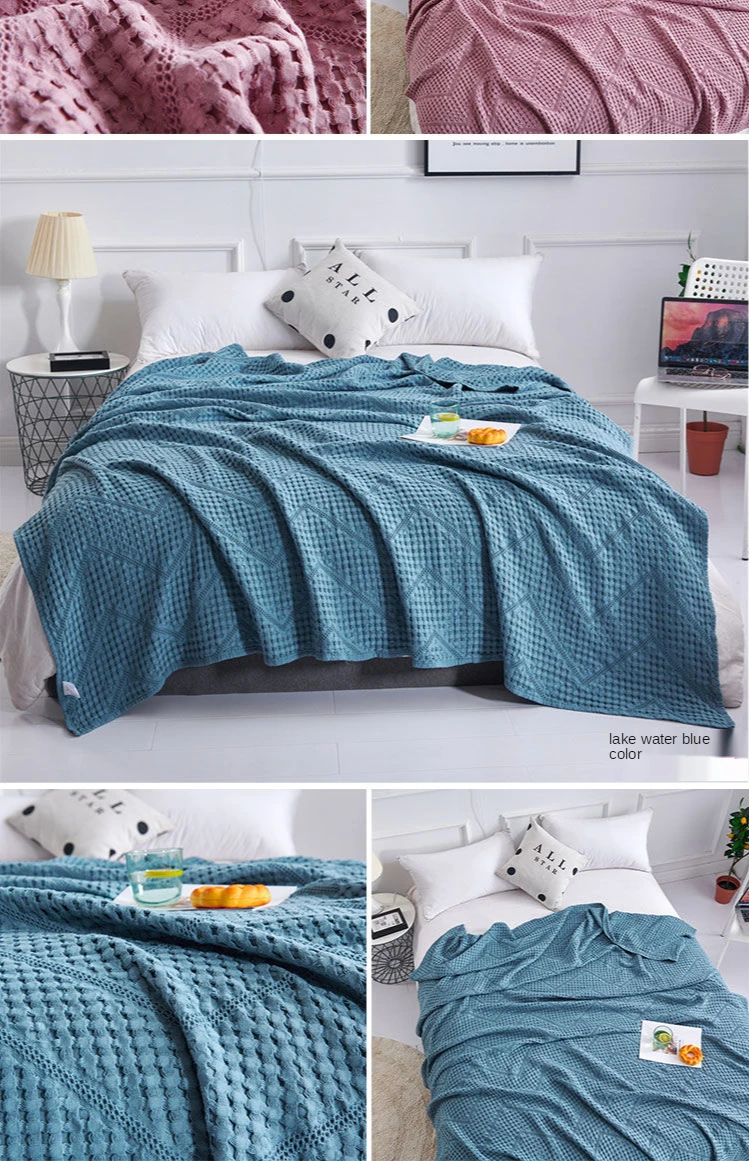 

Cotton thread blanket summer thin towel quilt cotton towel blanket double air-conditioning quilt siesta cover blanket
