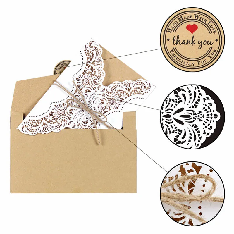 10 шт. пригласительная открытка на праздник свадьбу день рождения пустотелая