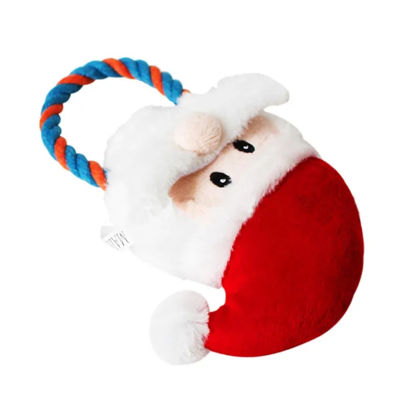 

Pet Dogs Christmas Gift Santa Shaped Chew Toys Dogs Molar Toys for Appeasing and Solving Boredom Pet Supplies