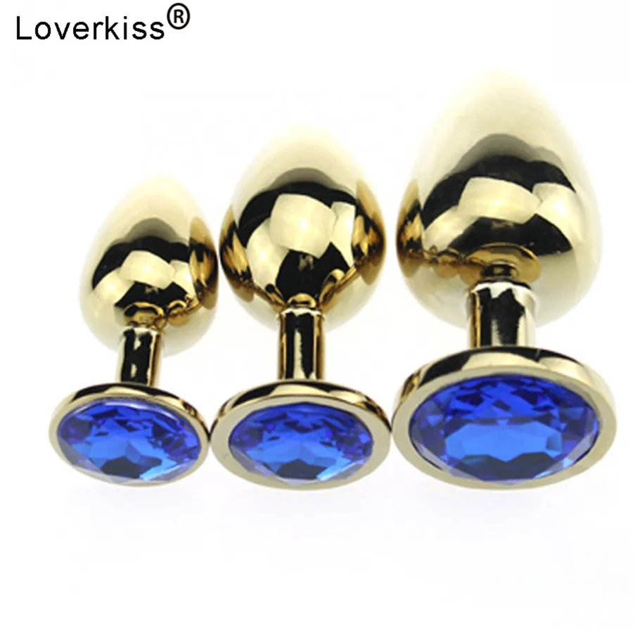 Intimate Metal Anal Plug Crystal Jewelry Smooth Large Butt No Vibrator Bead Anus Dilator Toys Set for Men Women | Красота и здоровье