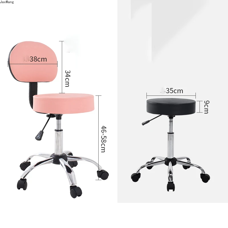 

Northern Europe Bar Stool Simple Modern Revolving Back Chair Coffee Hotel Bar Furniture Height Adjustable Bar Stool with Wheels
