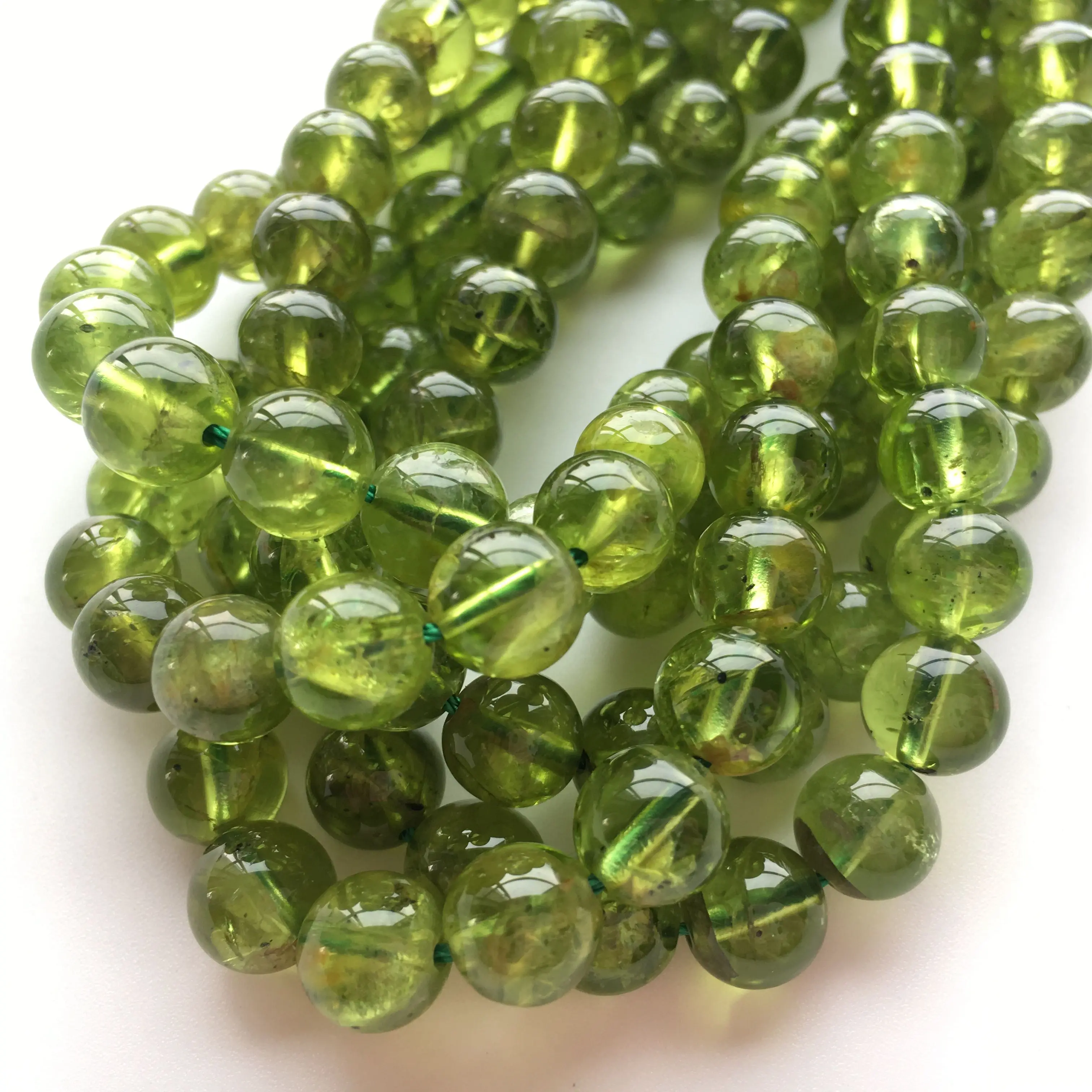 Peridot круглые высококачественные бусины из натурального исцеляющего камня класса
