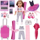 Балет, Йога, тренировочный костюм, Пижама для американской куклы 18 дюймов, аксессуары для одежды для кукол, 43 см, Товары для новорожденных, наше поколение, Nenuco