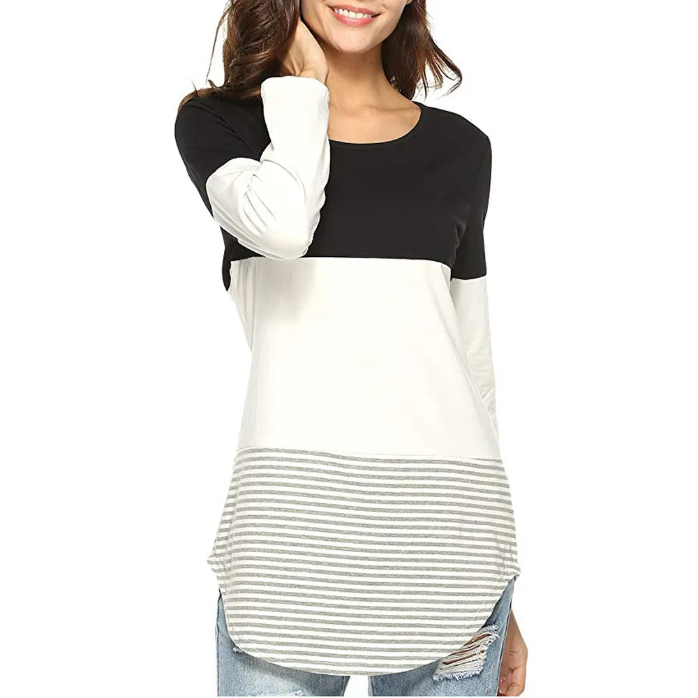 Модная женская блузка на каждый день новинка 2020 повседневные полосатые топы в