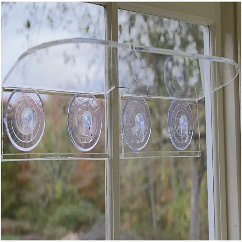 

Sucked Type Window Display Rack Acrylic Flower Pot Display Rack Shelves for Indoor Windows Wall Bathroom Storage Rack 1pc