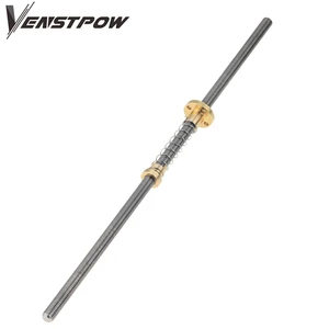 Ходовой винт T8 THSL-500-8D, трапециевидный ходовой винт, анти-люфт, пружинная резьба 8 мм, Длина 200, 300, 400, 600, 700, 800