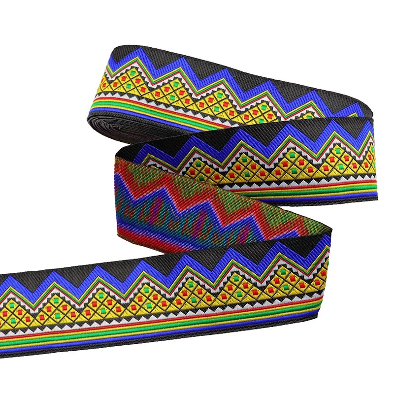 7 метров 50 мм винтажные Этнические вышитые кружевные ленты с геометрическим